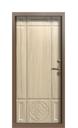 Дверь TermoWood Ral 8025 Сатиновое дерево 1226