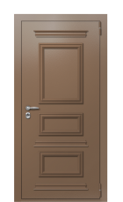 Дверь TermoPlus Ral 8025 Грецкий орех 37 вид снаружи