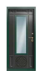 Дверь Termo Ral 6005 Графитовое дерево 1002 вид внутри