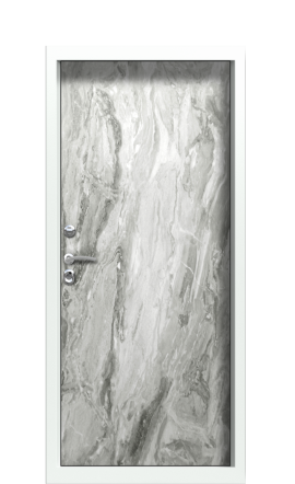 Дверь TermoPlus Terma Белый мрамор Ral 9003 левая