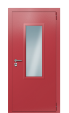 Дверь TermoPlus Ral 3031 Decoline Милк Остекление вид снаружи