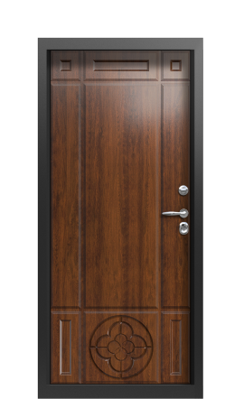 Дверь TermoPlus Ral 9005 Коньячный дуб 1017