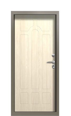 Входная дверь TermoPlus Ral 7043 Ванильный Дуб 72