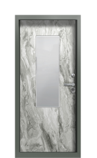 Дверь Termo Ral 7009 Белый мрамор 1297 вид внутри