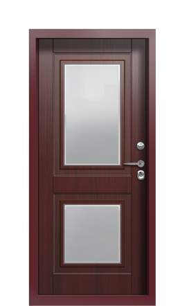 Дверь TermoPlus Ral 3005 Woodline Темно-красный 2660