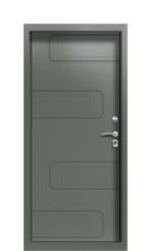 Дверь Termo Ral 7043 Ral 7009 713 вид внутри