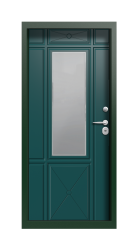 Дверь Termo Ral 6028 Зеленое сукно 1092 вид внутри