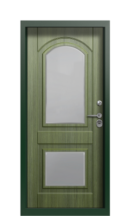 Дверь TermoPlus Patina Woodline Темно-Зеленое 2559