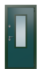 Дверь TermoWood Patina Collori Зеленое сукно 2694 вид снаружи