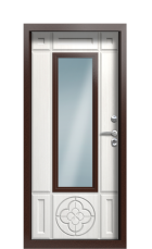 Дверь Termo Bronze Белое дерево 1310 вид внутри