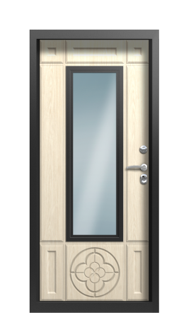 Дверь TermoPlus Decoline Ванильный дуб Vesuvio стеклопакет решётка