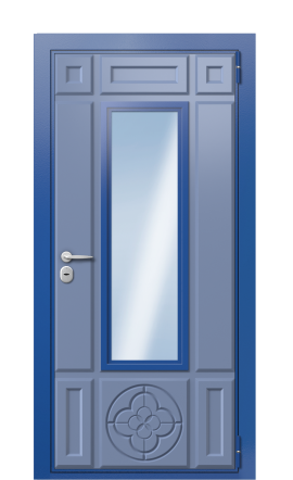 Дверь TermoWood Ral 5005 RAL 5014 1300