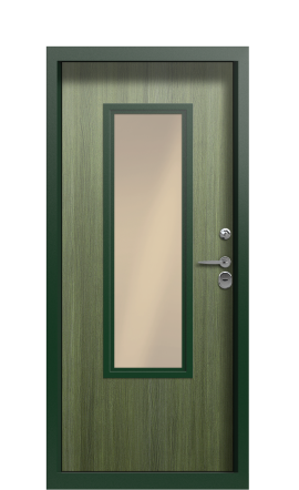 Дверь TermoPlus Patina Woodline Темно-зеленое 2620
