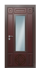 Дверь TermoWood Ral 8017 Темно-красный 1473 вид снаружи