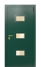 Дверь TermoPlus Ral 6005 Темно-зеленое 1413 вид снаружи