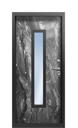 Дверь TermoPlus Ral 8017 Темный Мрамор (глянец) 1405