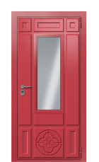 Дверь TermoWood Ral 3031 Collori Ral 3031 2650 вид снаружи