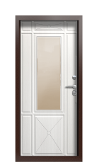 Дверь Termo Bronze Белое дерево 1290 вид внутри