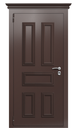 Дверь TermoPlus Terma Марсианский камень Ral 8017 Багет F007 Карниз левая 880