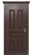 Дверь TermoPlus Terma Марсианский камень Ral 8017 Багет F007 Карниз левая 880 вид снаружи