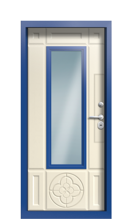 Дверь TermoWood Ral 5005 Слоновая кость 1301