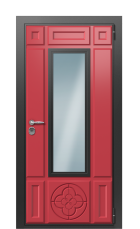 Дверь TermoWood Vesuvio Морадо черный 1482 вид снаружи