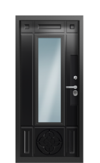 Дверь Termo Patina Ral 9005 1407 вид внутри