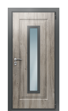 Дверь TermoWood Ral 7043 Milk 1437 вид снаружи