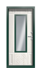 Дверь Termo Ral 6005 Белая эмаль 1430 вид внутри