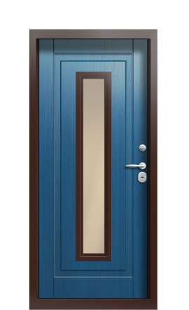 Входная дверь TermoPlus Tobacco Темно-синяя 1416