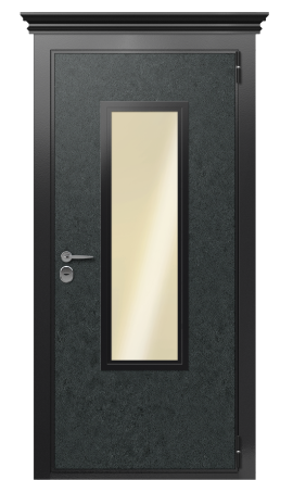 Дверь TermoWood Ral 9005 Terma Premium Черный гранит 2649