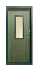 Дверь Termo Ral 6005 Woodline Темно-зеленое 2748 вид внутри