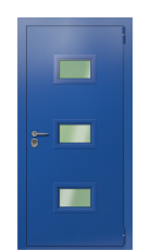 Дверь TermoPlus Ral 5005 Woodline Темно-синяя 2747 вид снаружи