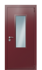 Дверь TermoPlus Ral 3005 Темно-красный 1306 вид снаружи