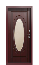 Дверь Termo Ral 3005 Woodline Темно-красный 2645 вид внутри