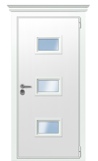 Дверь TermoWood Ral 9003 Terma Premium Белый глянец 2648 вид снаружи