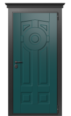Дверь TermoWood Collori Зеленое сукно F004 Collori RAL 7043 F006 вид снаружи