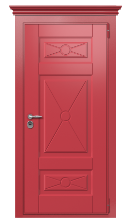 Дверь TermoWood Collori Ral 3031 C004 Ral 9003 B003 Карниз правая 1000