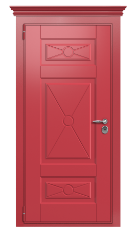 Дверь TermoWood Collori Ral 3031 C004 Ral 9003 B003 Карниз левая 1000