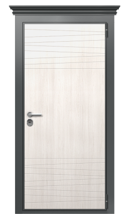 Дверь TermoWood Ral 7043 Граб Белый 283