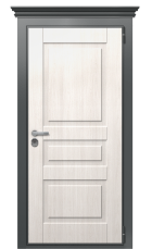 Дверь TermoWood Ral 7043 Граб белый 285 вид снаружи