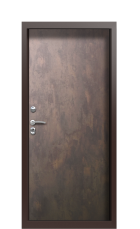 Дверь Termo Terma Марсианский камень Ral 8017 Багет F007 Карниз левая 880 вид внутри