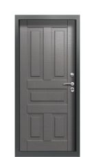 Дверь Termo Ral 7009 Дымчатое дерево 745 вид внутри