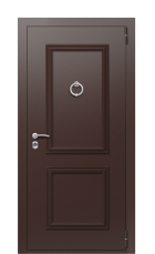 Дверь TermoPlus Woodline тик tobacco вид снаружи