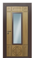 Дверь TermoWood Ral 8017 Дуб светлый 173 вид снаружи