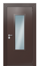 Дверь Termo Ral 8017 Ral 8025 214 вид снаружи