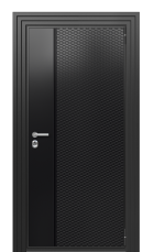 Дверь TermoWood Vesivio Ral 9005 735 вид снаружи