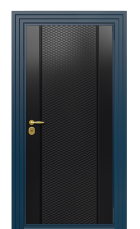 Дверь TermoWood Del Mare Ral 9005 1495 вид снаружи