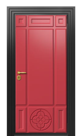 Дверь TermoWood Ral 9005 Ral 3013 783