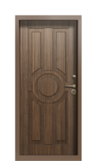 Дверь Termo Ral 8025 Тик 1189 вид внутри